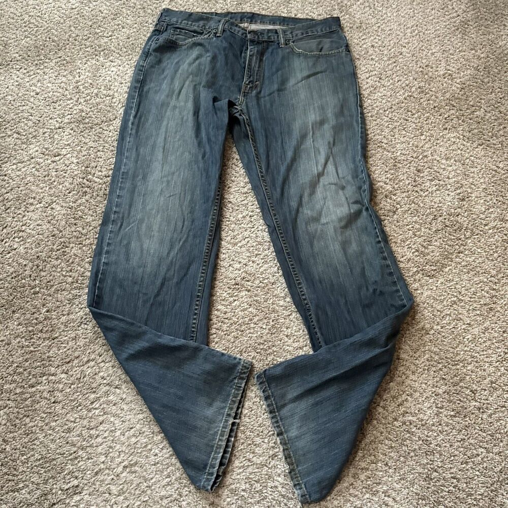 Levis 559 Relaxed Straight Jeans Mens 34x34 Medium Wash Blue Denim
